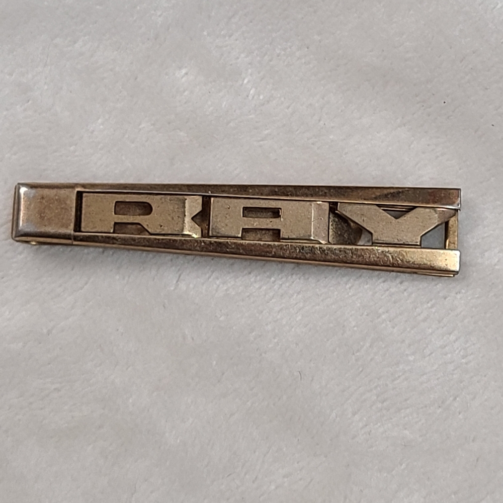 Vintage Swank Gold Tone Personalized Money Clip